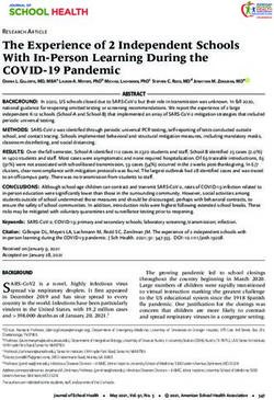 The Experience of 2 Independent Schools With In-Person Learning During the COVID-19 Pandemic