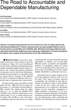 The Road to Accountable and Dependable Manufacturing