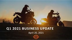 Q1 2021 BUSINESS UPDATE - April 20, 2021 - Investor Relations