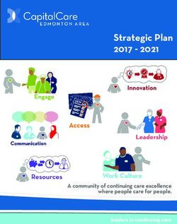 Strategic Plan 2017 2021 - A community of continuing care excellence where people care for people.