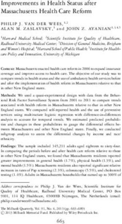 Improvements in Health Status after Massachusetts Health Care Reform