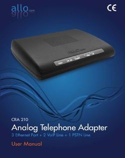 CRA - 210 ANALOG TELEPHONE ADAPTER - 3 ETHERNET PORT + 2 VOIP LINE + 1 PSTN LINE CRA-210 USER MANUAL GUIDE