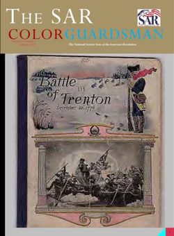 The SAR COLORGUARDSMAN - Volume 9 Number 4 January 2021 - National Society Sons of the American ...
