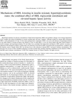 Mechanisms of HDL lowering in insulin resistant, hypertriglyceridemic states: the combined effect of HDL triglyceride enrichment and elevated ...