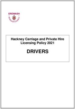 DRIVERS Hackney Carriage and Private Hire Licensing Policy 2021