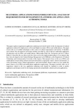 MULTIMEDIA APPLICATIONS FOR HANDHELD DEVICES: ANALYSIS OF REQUIREMENTS FOR DEVELOPMENT PLATFORMS AND APPLICATION AUTHORING TOOLS
