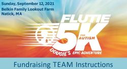 Fundraising TEAM Instructions - Sunday, September 12, 2021 Belkin Family Lookout Farm Natick, MA