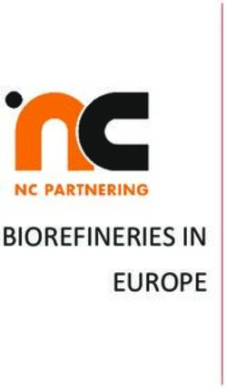 BIOREFINERIES IN EUROPE - IEA Bioenergy Task 42