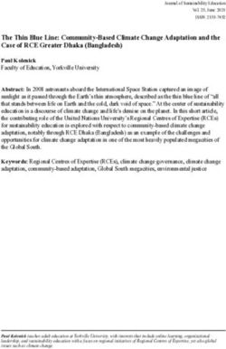 The Thin Blue Line: Community-Based Climate Change Adaptation and the Case of RCE Greater Dhaka (Bangladesh) - Journal of ...