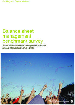 Balance sheet management benchmark survey - Banking and Capital Markets - Status of balance sheet management practices among international banks ...