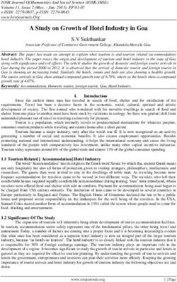 A Study on Growth of Hotel Industry in Goa - IOSR Journal