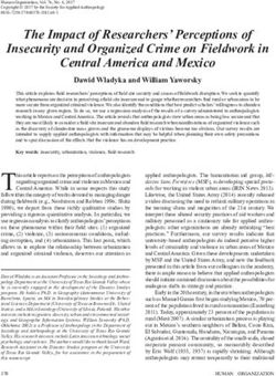 The Impact of Researchers' Perceptions of Insecurity and Organized Crime on Fieldwork in Central America and Mexico