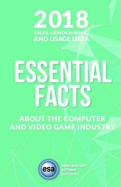 ESSENTIAL FACTS 2018 - ABOUT THE COMPUTER AND VIDEO GAME INDUSTRY