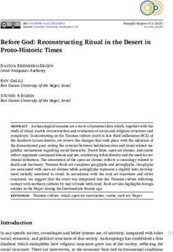 Before God: Reconstructing Ritual in the Desert in Proto-Historic Times