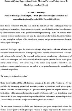 Commodifying Oppression: South African Foreign Policy towards Zimbabwe under Mbeki