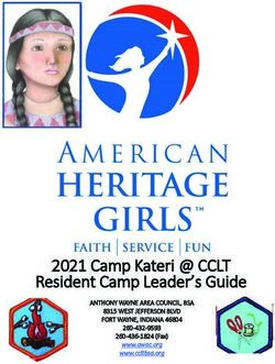2021 Camp Kateri @ CCLT Resident Camp Leader's Guide - ANTHONY WAYNE AREA COUNCIL, BSA 8315 WEST JEFFERSON BLVD FORT WAYNE, INDIANA 46804 260-432-9593