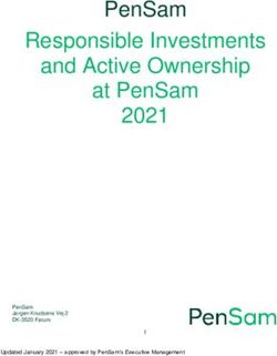 PENSAM RESPONSIBLE INVESTMENTS AND ACTIVE OWNERSHIP AT PENSAM 2021
