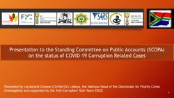 Presentation to the Standing Committee on Public Accounts (SCOPA) on the status of COVID-19 Corruption Related Cases