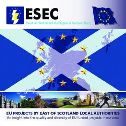 ESEC - EU PROJECTS BY EAST OF SCOTLAND LOCAL AUTHORITIES An insight into the quality and diversity of EU funded projects in our area
