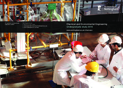Chemical and Environmental Engineering Undergraduate study 2016 - www.nottingham.ac.uk/chemenv