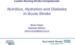 Nutrition, Hydration and Diabetes in Acute Stroke - London Nursing Stroke Competencies