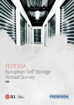 FEDESSA European Self Storage Annual Survey 2018