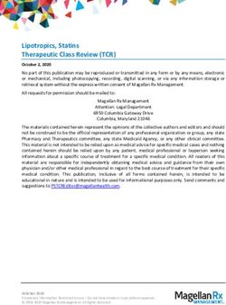 Lipotropics, Statins Therapeutic Class Review (TCR) - Texas Health and Human Services