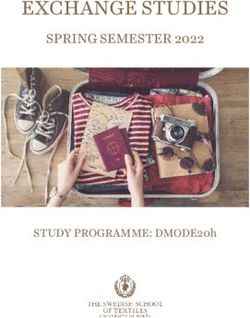 EXCHANGE STUDIES SPRING SEMESTER 2022 - STUDY PROGRAMME: DMODE20h