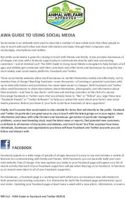 AWA GUIDE TO USING SOCIAL MEDIA - A Greener World