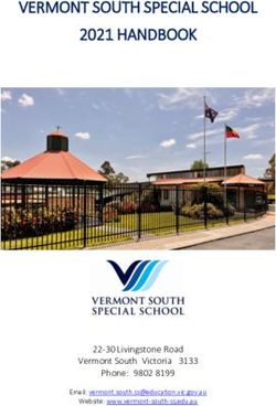 VERMONT SOUTH SPECIAL SCHOOL 2021 HANDBOOK - 22-30 Livingstone Road Vermont South Victoria 3133 Phone: 9802 8199