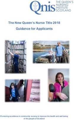 The New Queen's Nurse Title 2018 Guidance for Applicants