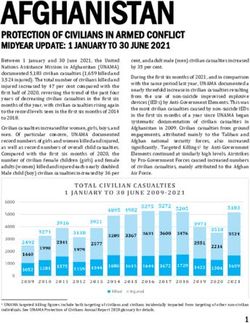 AFGHANISTAN PROTECTION OF CIVILIANS IN ARMED CONFLICT MIDYEAR UPDATE: 1 JANUARY TO 30 JUNE 2021 - UNAMA