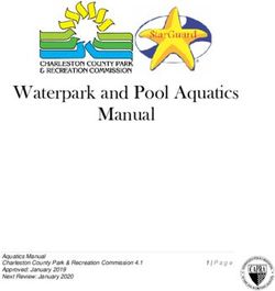 Waterpark and Pool Aquatics Manual - Aquatics Manual Charleston County Park & Recreation Commission 4.1 Approved: January 2019 Next Review: ...