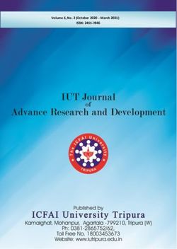 Volume 6, No. 2 (October 2020 - March 2021) - ISSN: 2455-7846 - ICFAI University Tripura