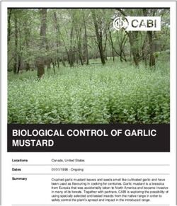 BIOLOGICAL CONTROL OF GARLIC MUSTARD - CABI.org