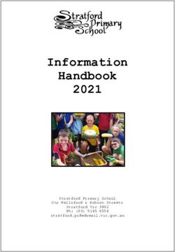 Information Handbook 2021 - Stratford Primary School