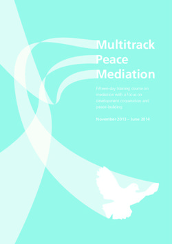 Multitrack Peace Mediation