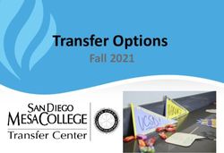 Transfer Options Fall 2021 - San Diego Mesa College