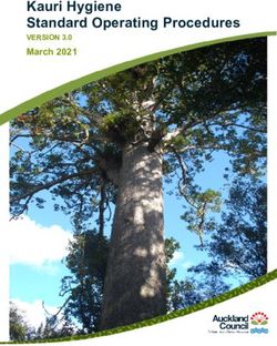 Kauri Hygiene Standard Operating Procedures - March 2021 VERSION 3.0 - Tiaki Tāmaki ...