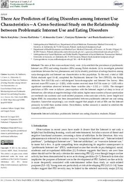 There Are Predictors of Eating Disorders among Internet Use Characteristics-A Cross-Sectional Study on the Relationship between Problematic ...