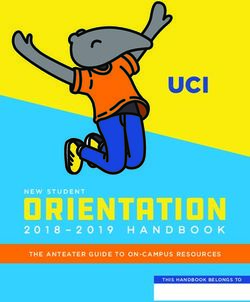 NEW STUDENTOrientation - 2018-2019 HANDBOOK THE ANTEATER GUIDE TO ON-CAMPUS RESOURCES - UCI Student Affairs