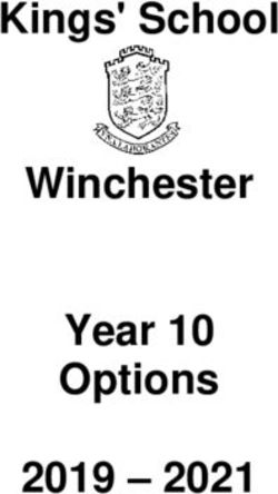 Kings' School Winchester Year 10 Options 2019 2021