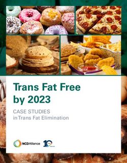 Trans Fat Free by 2023 - CASE STUDIES in Trans Fat Elimination - NCD Alliance
