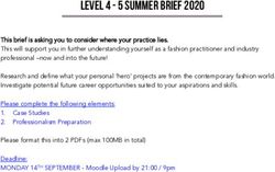 Level 4 - 5 Summer brief 2020 - Manchester Metropolitan ...