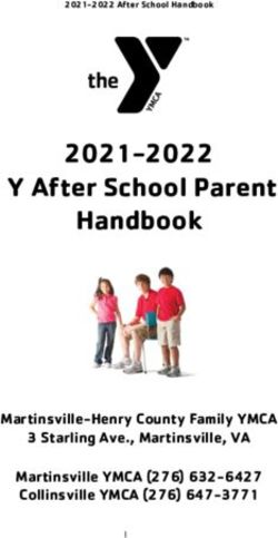 Y After School Parent Handbook 2021-2022 - Martinsville-Henry County Family YMCA 3 Starling Ave., Martinsville, VA Martinsville YMCA (276) ...