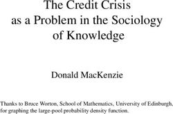 The Credit Crisis as a Problem in the Sociology of Knowledge - Donald MacKenzie Thanks to Bruce Worton, School of Mathematics, University of ...