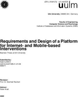 Requirements and Design of a Platform for Internet- and Mobile-based Interventions - Uni Ulm