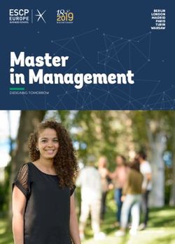 Master in Management BERLIN LONDON MADRID PARIS TURIN WARSAW - ESCP Europe
