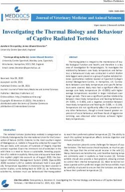 Investigating the Thermal Biology and Behaviour of Captive Radiated Tortoises