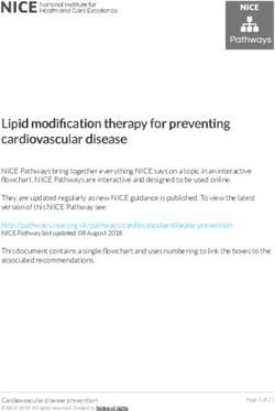 Lipid modification therapapy for pre cardio vascular disease - NICE Pathways